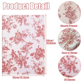 Hjvvr Tissue Paper,Gift Wrapping Paper,20sheets 20x14inch Wrapping Tissue for Birthday Wedding Party