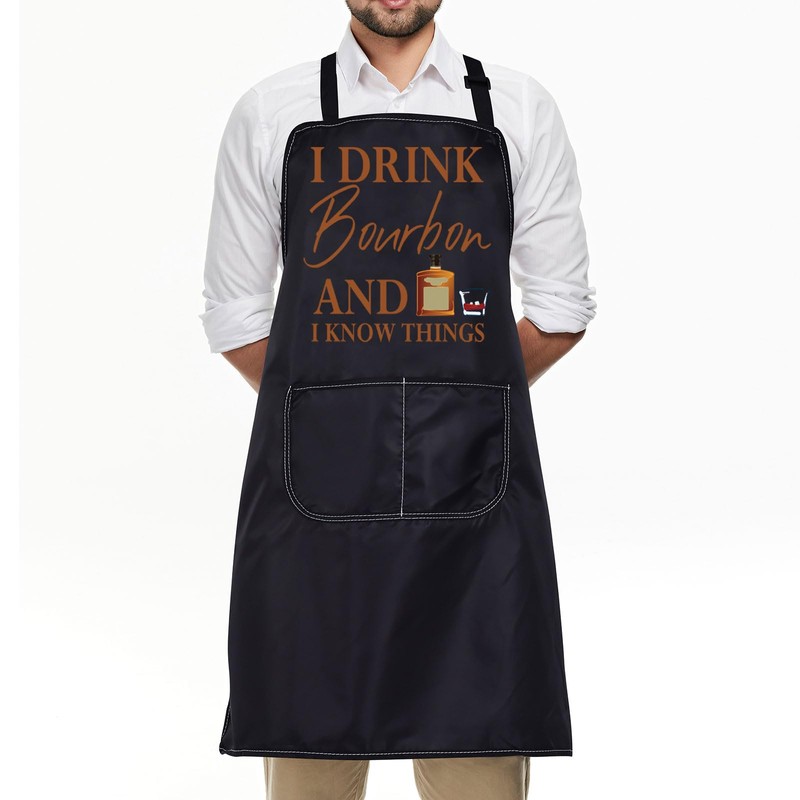 BNQL Bourbon Apron Bourbon Lover Gifts I Drink Bourbon And