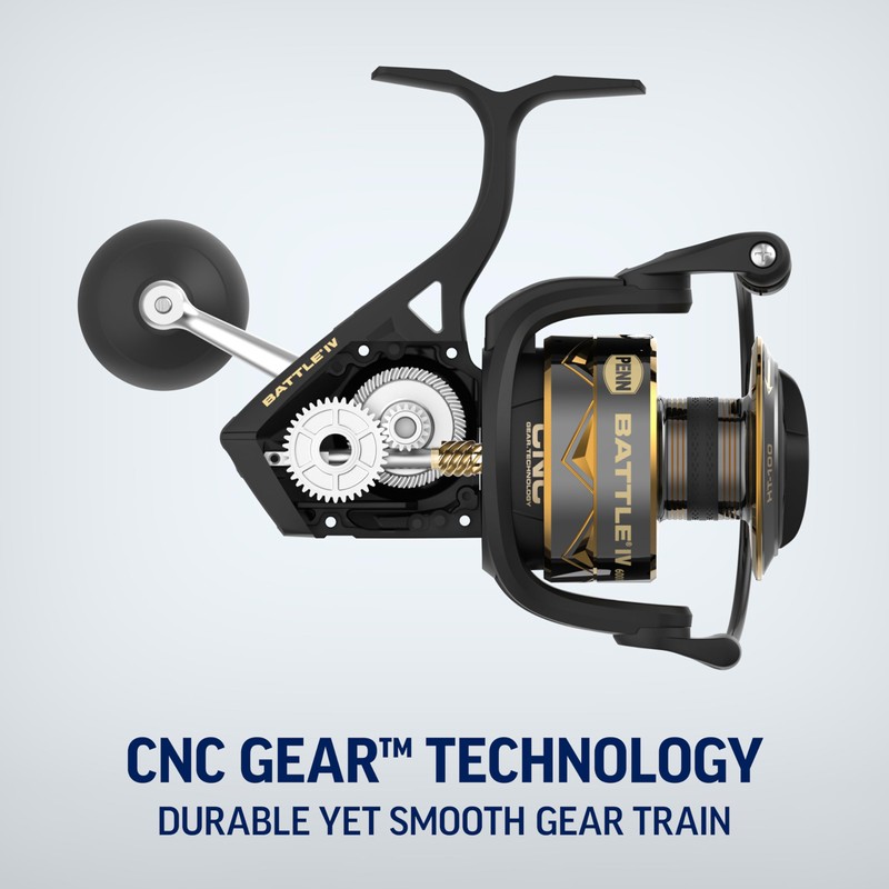 Penn Battle IV Spinning Fishing Reel, Full Metal Body and