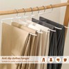 Grucce per pantaloni, 10 pezzi, salvaspazio, multifunzionali, in metallo, con