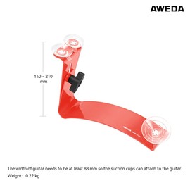 AWEDA Light-weight Sturdy Classic Guitar Support, with Ergonomic Fastener and Easy-to-install-and-detach Suction CupsSuitable for Acoustic Guitars with a Smooth Paint Finish