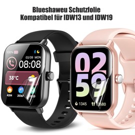 Blueshaweu Screen Protector Compatible with Yoever Smartwatch 1.8 Inch IDW13 IDW19, HD Clear Flexible TPU Screen Protector [Pack of 6] for Yoever IDW13 / IDW19 1.8 Inch / IFMDA IDW13 Smartwatch