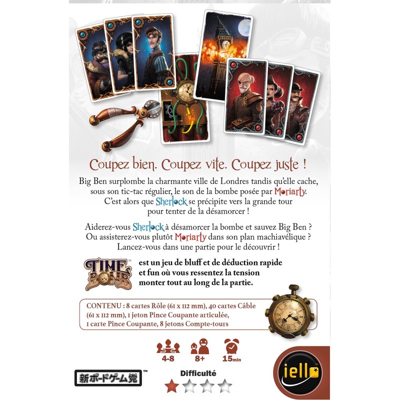 IELLO 51342 Jeu Mini Games - Time Bomb - Sherlock