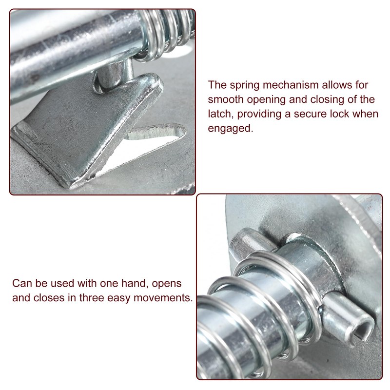sourcing map Barrel Bolt Latch, 6Pcs 10x128mm - Carbon Steel