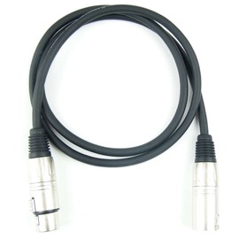 Adam Hall Cables K3MMF0100 Microphone Cable XLR Female to XLR Male DMX Audio Cable 3-Pin (1.0 m, Black, 10) Pack of 10