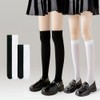 Basic Knee-High Socks: Simple Student Style Women's Stockings White/42cm 2ea
