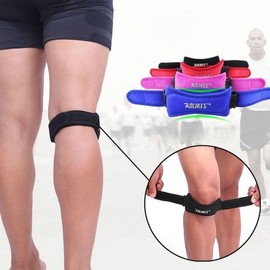 Adjustable Slim Shock-Absorbing Band Knee Support for Relief Tennis Blue