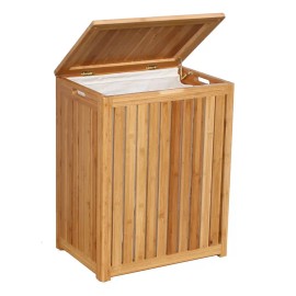 Spa-Style Bamboo Laundry Hamper BRH1248 Eco-Friendly and Stylish Storage Bin for ClothesSKU: BRH1248