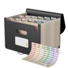 EcoStash Document Folder A4 12 Compartments Wheat Straw Expanding Folder