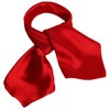 X&F Women's Solid Stain Charmeuse Neckerchief Square Scarf 23" *