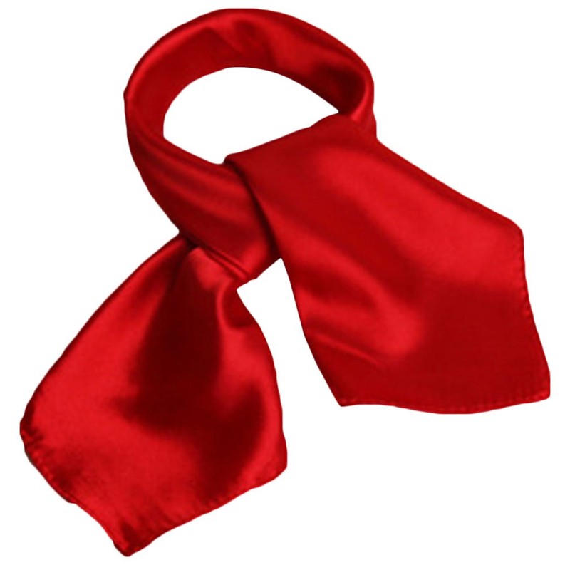 X&F Women's Solid Stain Charmeuse Neckerchief Square Scarf 23" *