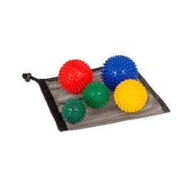 AFH Hedgehog Ball Massage Ball Massage Rubber Spiked Ball Reflex Ball Set of 5