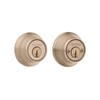 Kwikset SmartKey Security Antique Brass Metal Double Cylinder Deadbolt
