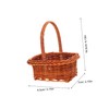 ABOOFAN Mini Rattan Basket with Handle Tiny Woven Flower Basket