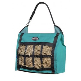 Showman Nylon Slow Feed Hay Tote Bag Heavy Duty Durable Easy to Fill and Carry (Teal)