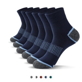 Ausein Calcetines Hombre 6 Pares, Calcetines Deportivos Algodón Transpirables, Absorbe el sudor y antiolor, Tines Correr Largos, Medias antideslizantes para Baloncesto,Running, Futbol, Ciclismo, Gym