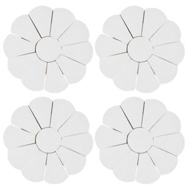 English Paper Piecing Template Set Flower Shape Grandmother's Garden Quilting Kit for Patchwork Beginners on Bags, Blankets, Pillowcases Handmade Trapezoid with Flat Round DIY Sewing (56MM White)