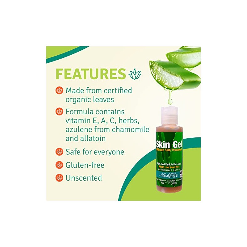 Aloe Life Skin Gel and Herbs, 4 Ounce