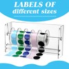 Qilery Adjustable Label Dispenser Acrylic Sticker Dispenser Sticker Roll Holder
