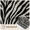 Black and White Abstract Zebra Print Shower Curtain for Bathroom