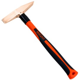 WEDO Welding Chipping Hammer with Fiberglass Handle,Non-Sparking Chipping Hammer,Slag Removal Tool,Beryllium Copper,300g(0.7lb),Length 280mm(11"),BAM Certification