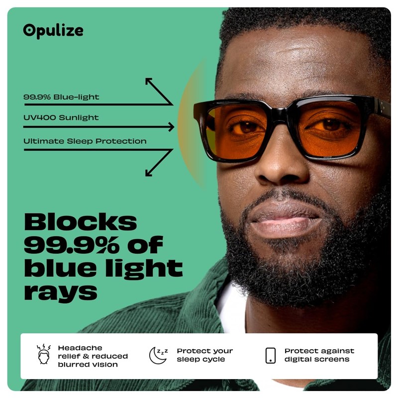 OPULIZE ERA Sleep and Recovery Glasses - Orange Lens -