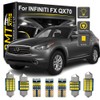 BMTxms 16X Interior LED Light Bulbs For INFINITI QX70 FX35