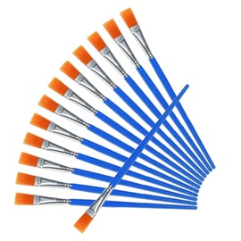 fogman Flat Brushes, Large Capacity, Disposable Plastic Model, Oil Paintings, Watercolor, Figure, Set of 80