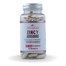 Zinc Con Jengibre 90 Cápsulas Zen Natura Sabor Sin sabor