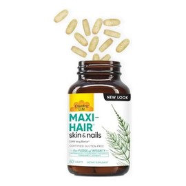 Biotina Country Life Maxi-Hair 2000mcg 60 Tabletas para Cabello Piel y Uñas