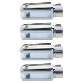 Be In Your Mind 4Pcs M8 Clevis Fork Long with Spring Pin Right Hand Thread Air Cylinder Rod Clevis End Female Thread Y Connector 58mm Length
