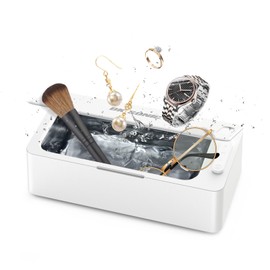 DK SONIC Ultrasonic Jewelry Cleaner,Ultrasonic Cleaner 42KHz with 3 Timer Mode,Professional Sonic Cleaner with One-Touch Operation for Cleaning Jewelry，Glasses，Watch.（450ml-0.09Gal）