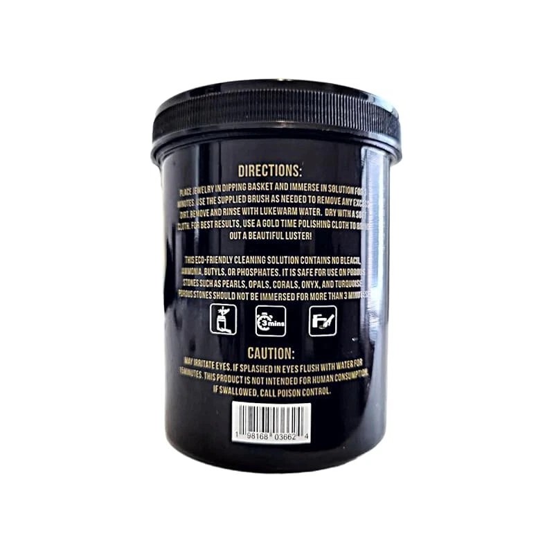 Gold Time Jewelry Cleaner Safe for Gold, Silver, Platinum &