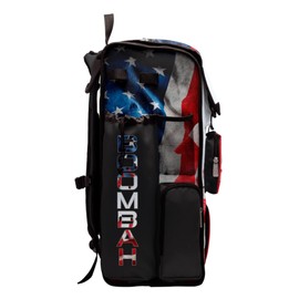 Boombah Superpack Bat Bag - Backpack Version (no wheels) - Holds 4 Bats - USA Baseball Represent Red/Royal Blue/White