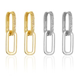 2 Pairs Of Hoop Earrings, Diamond Earrings, Decorative Earrings For Women, Hoop Earrings For Women, Accessories For Women