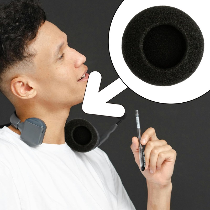 Bojueshaw 4pcs Replacement Headphone Ear Pads,Soft Foam Cushions Compatible,Headphone Covers