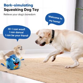 Petbobi Interactive Dog Toys - Rechargeable, Upgrade Moving Dog Toy for Stimulating Play, Pet Plush Squeaky Ball, Ideal for Small and Medium Breeds