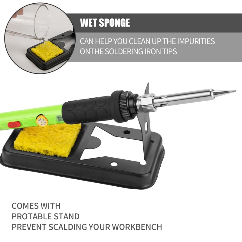 Soldering Iron Kit, 60W Soldering Iron with 5pc Interchangeable Tips,