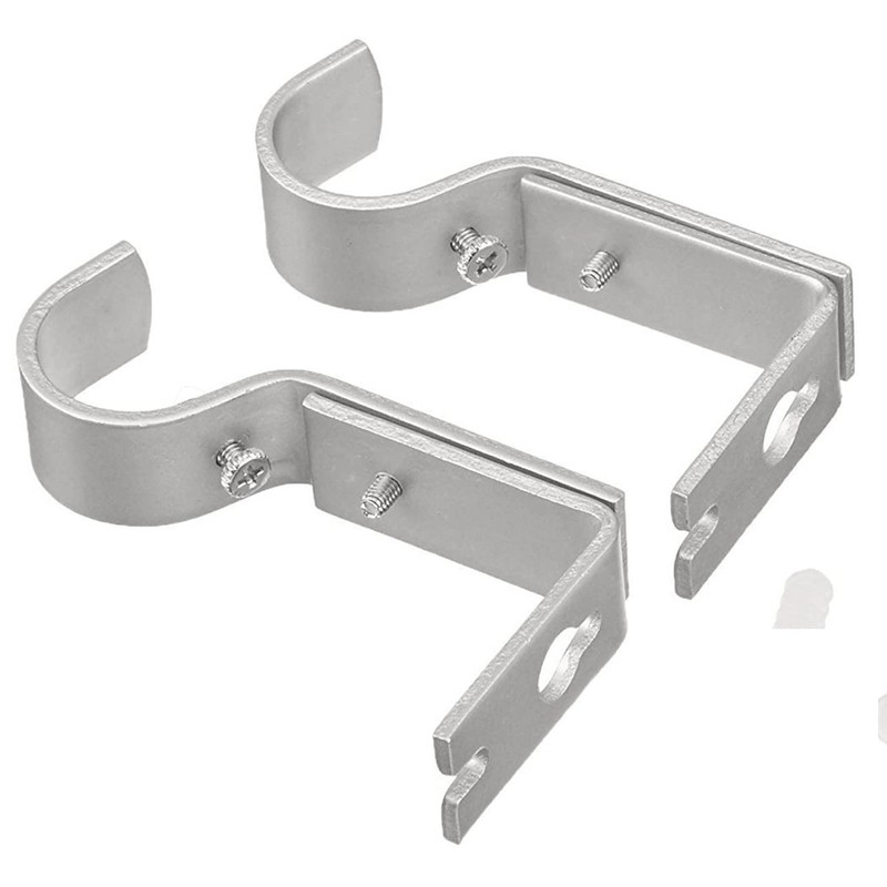 AYSUM Curtain Pole Brackets, 6Pcs Adjustable Curtain Rod Brackets for
