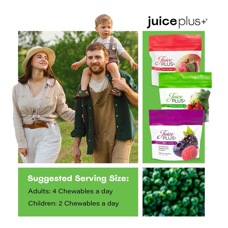 JuicePlus+ Fruit, Vegetable & Berry Blend Soft Chews (Chewables) -
