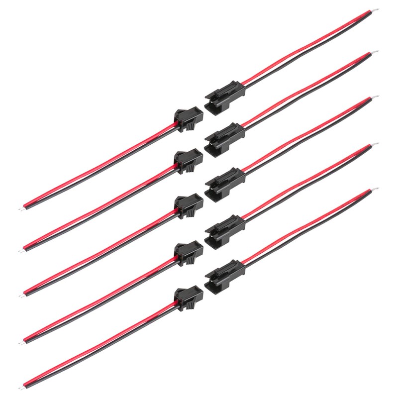 JST SM Connector, VANDESAIL SM 2Pin Jack Plug Male to