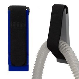 CPAP Tube Holder - for Bed, Wall & Headboard, Perfect for CPAP Machines, Sturdy Hose Hanger, Ideal for Home & Travel, Low Profile - Blue