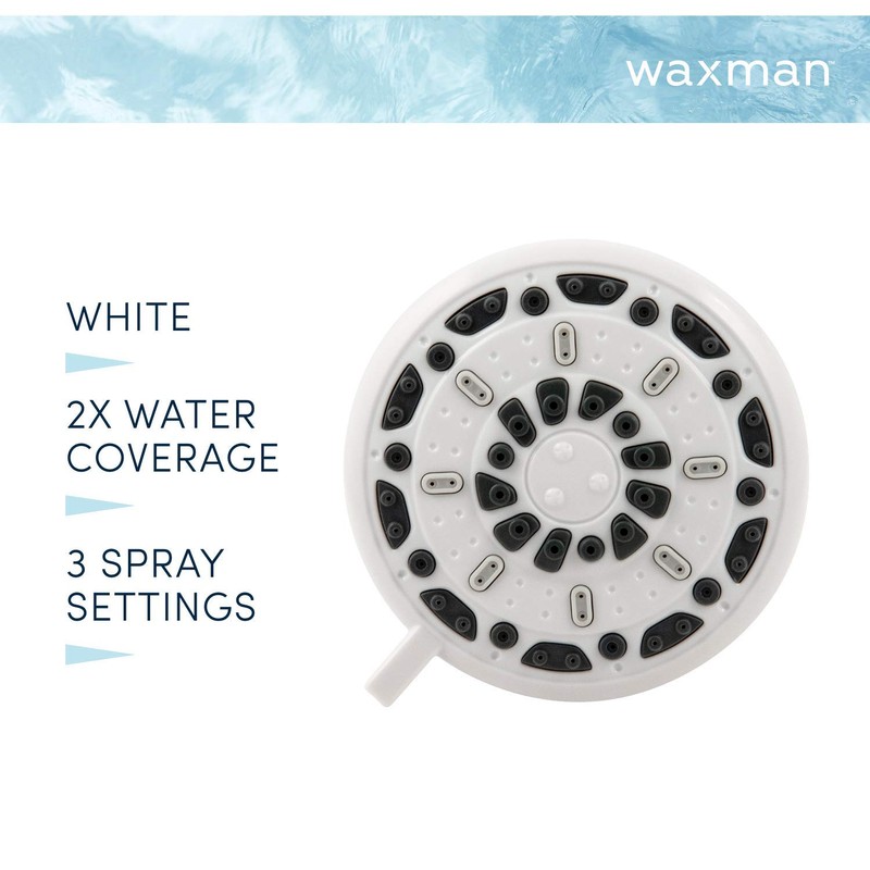 Waxman Serene 3 Spray Fixed Shower (White)