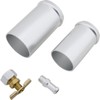 Aluminum Radiator Weld-On Inlet/Outlet Neck Kit w/Petcock