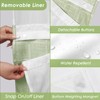 Nesphy No Hook Shower Curtain with Snap in Liner, Green