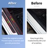 ONRAI Car Door Sill Plate Protectors - Black Soft Rubber