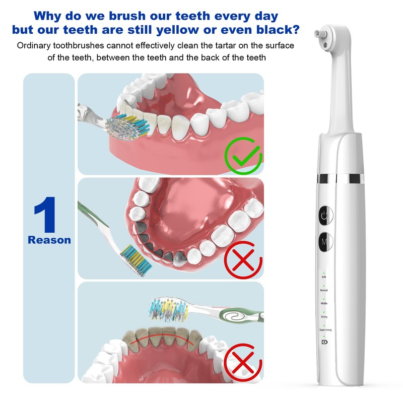 Tooth Polisher,Teeth Polishing Kit for Daily Cleaning,Polishing Then Whitening of