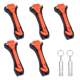 2 In 1 notfallhammer fürs Auto gurtschneider, Notfall Hammer, sicherheitshammer mit gurtmesser, sind Notfall rettungswerkzeuge unerlässlich, bringen sie 2 notfallpfeifen - 5 stück