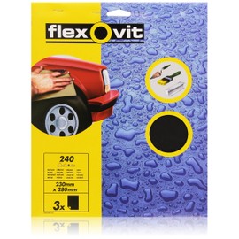Flexovit Waterproof Sanding Sheets 230 x 280 mm Medium 240 Grit (3) FLV26302
