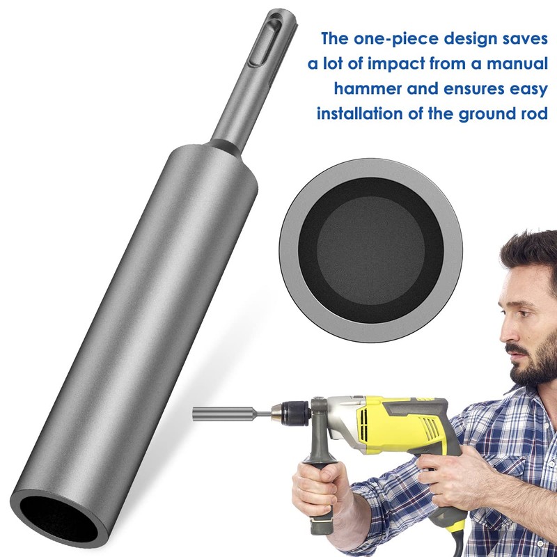SDS Plus Ground Rod Driver for 5/8Inch and 3/4Inch Ground